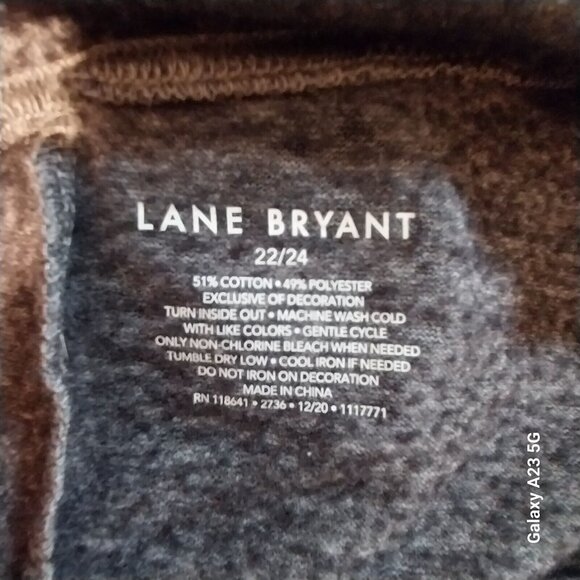 Lane Bryant Womens 22/24 Gray Faith Embellished Cowl Neck Long Sleeve Top - Picture 4 of 5